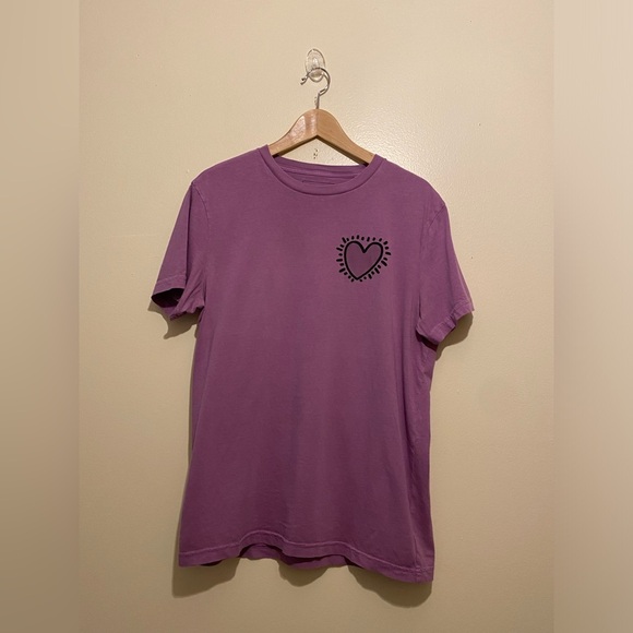 American Eagle Outfitters Keith Haring Lavender Graphic Tee. Size M - Picture 2 of 7